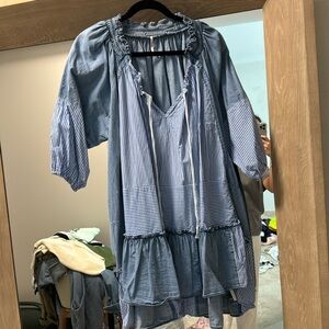 Free people denim mini dress